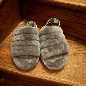 Ugg Fluff Yeah Slides/Slipper Charcoal Size 7